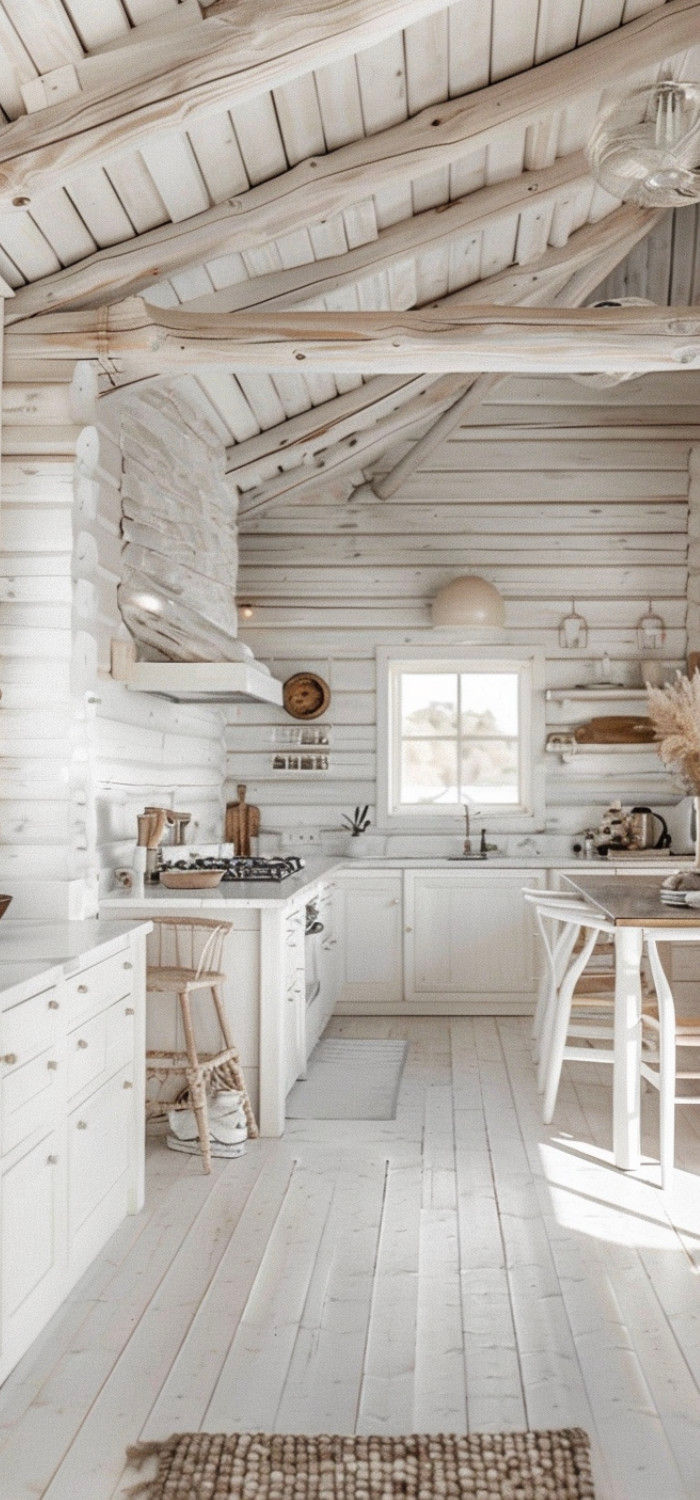 The kitchen of a high end cabin.