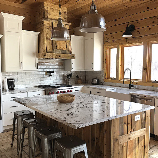 Clean cabin kitchen